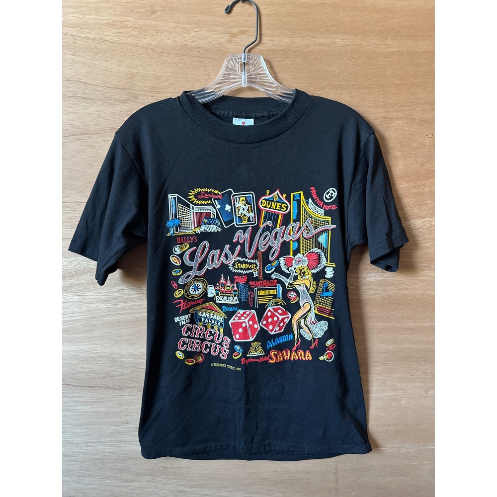Vintage 1990s Las Vegas Nevada Tourist Souvenir Miller T Shirt Medium